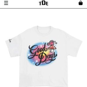 Official SZA merch “good days” butterfly mushroom spray painted tee